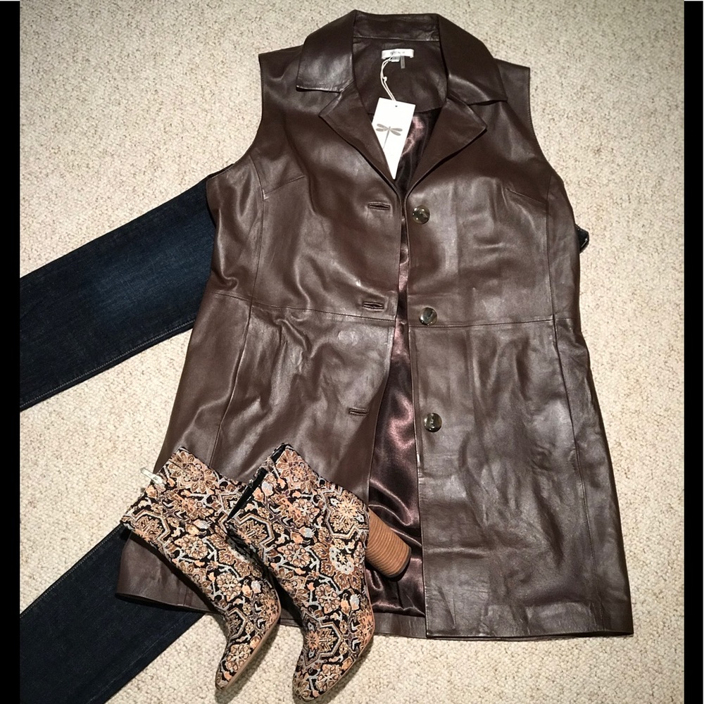 Tyler Boe Genuine Leather Vest